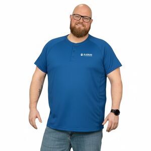 Alaskan Hardgear Henley Performance Shirt 2XL Blue Short Sleeve